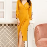 Rochie Chanter Galbena Petrecuta